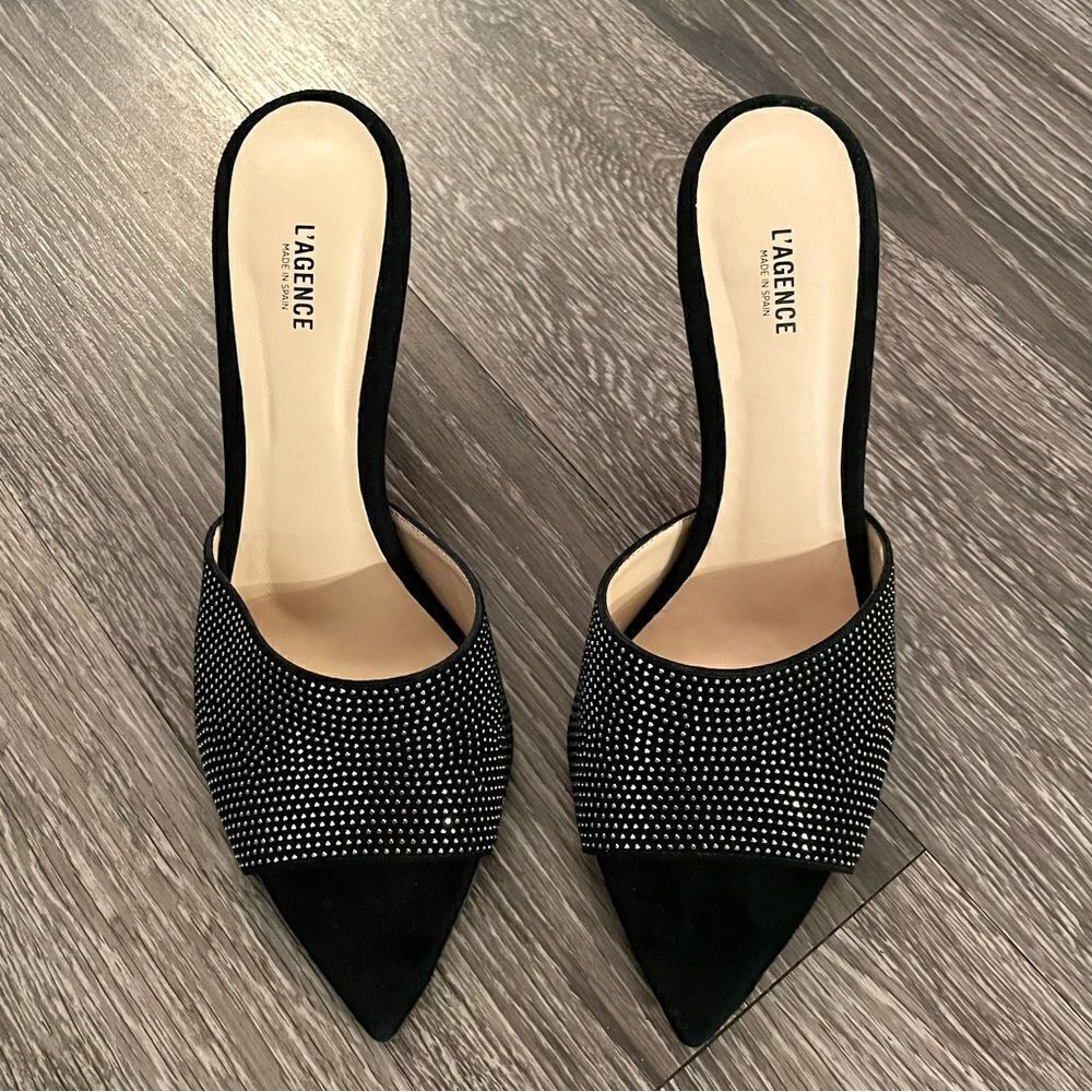 L'AGENCE Roxanne Embellished Mule Sandals